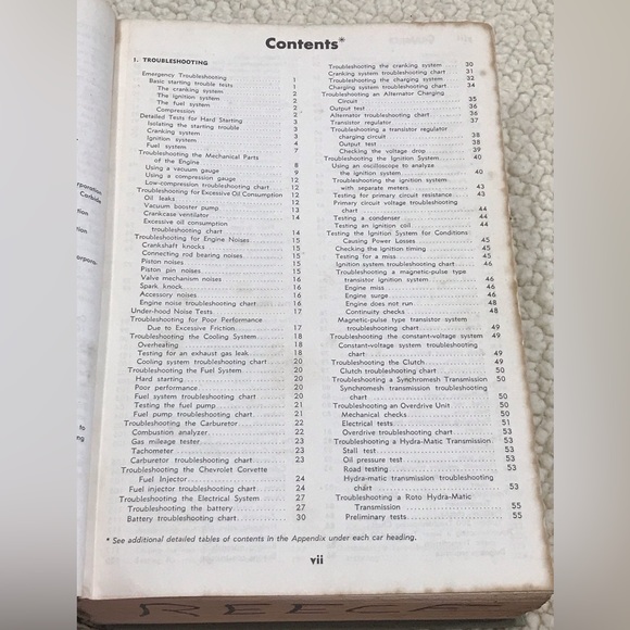 Vintage Glenn's Auto Repair Manual Every American Car 1953 to 1965 Chilton Book - Picture 5 of 16